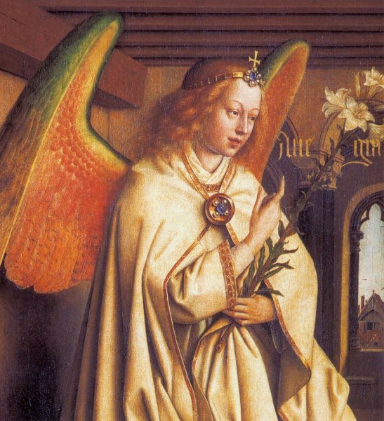 The Ghent Altarpiece Angel of the Annunciation (detail)