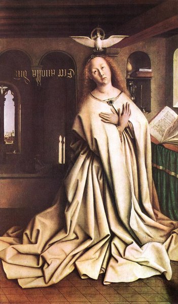 The Ghent Altarpiece- Mary of the Annunciation 1432