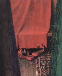 Portrait of Giovanni Arnolfini and his Wife (detail 7) 1434