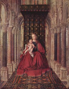 Marienplatz altar, Dresdner triptych, middle panel, Mary with child