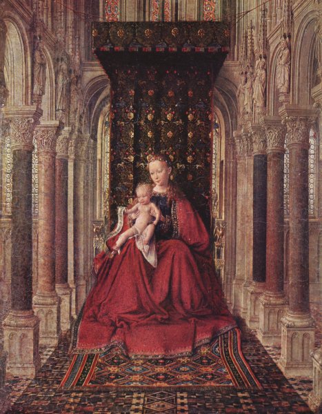 Marienplatz altar, Dresdner triptych, middle panel, Mary with child